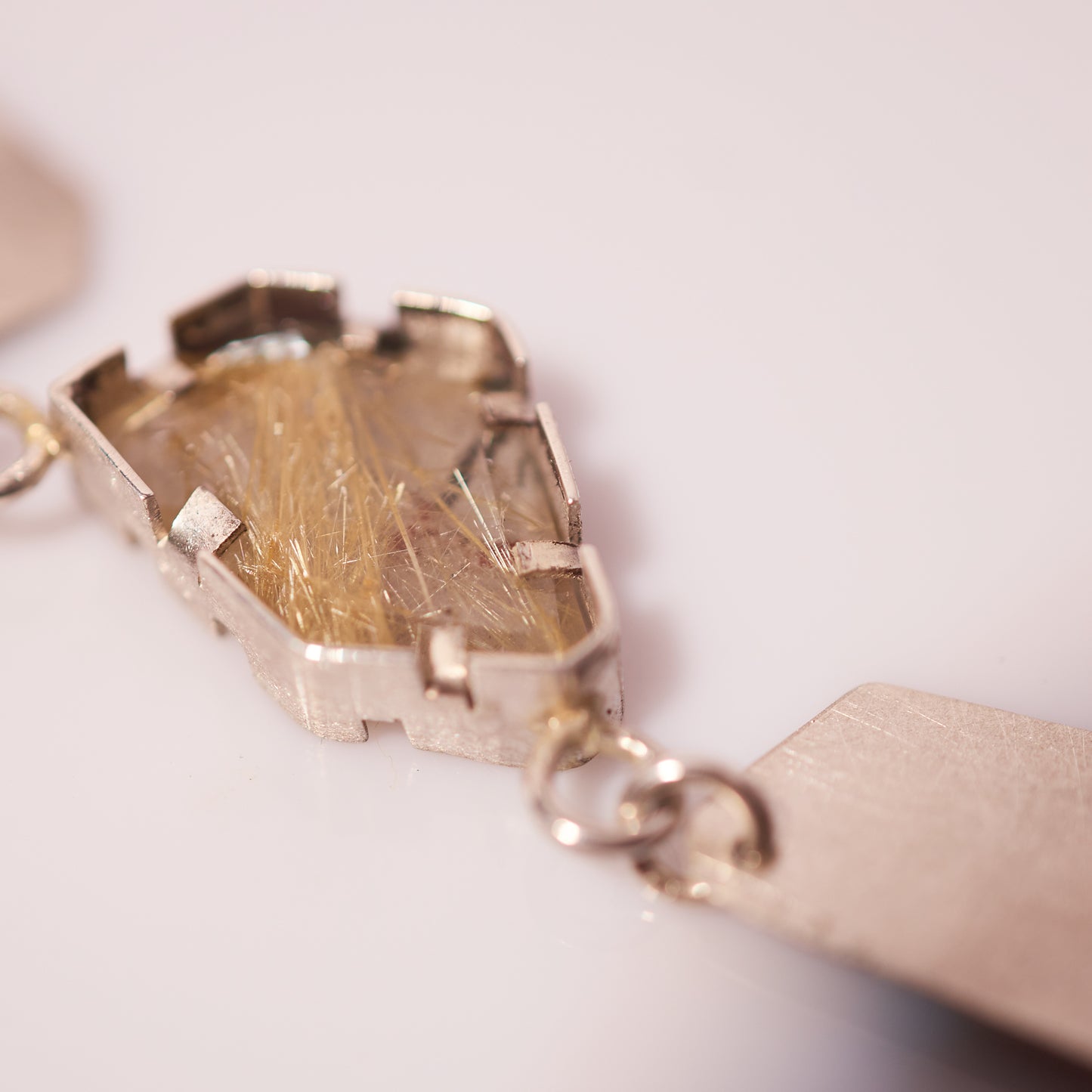 Sterling Silver and Rutile quartz necklace