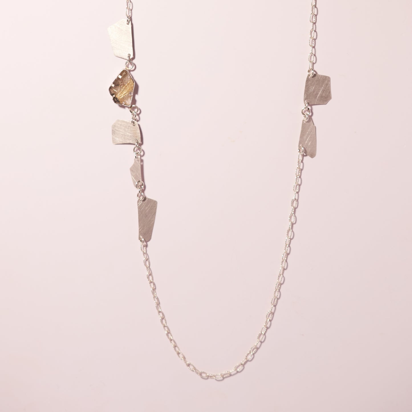 Sterling Silver and Rutile quartz necklace