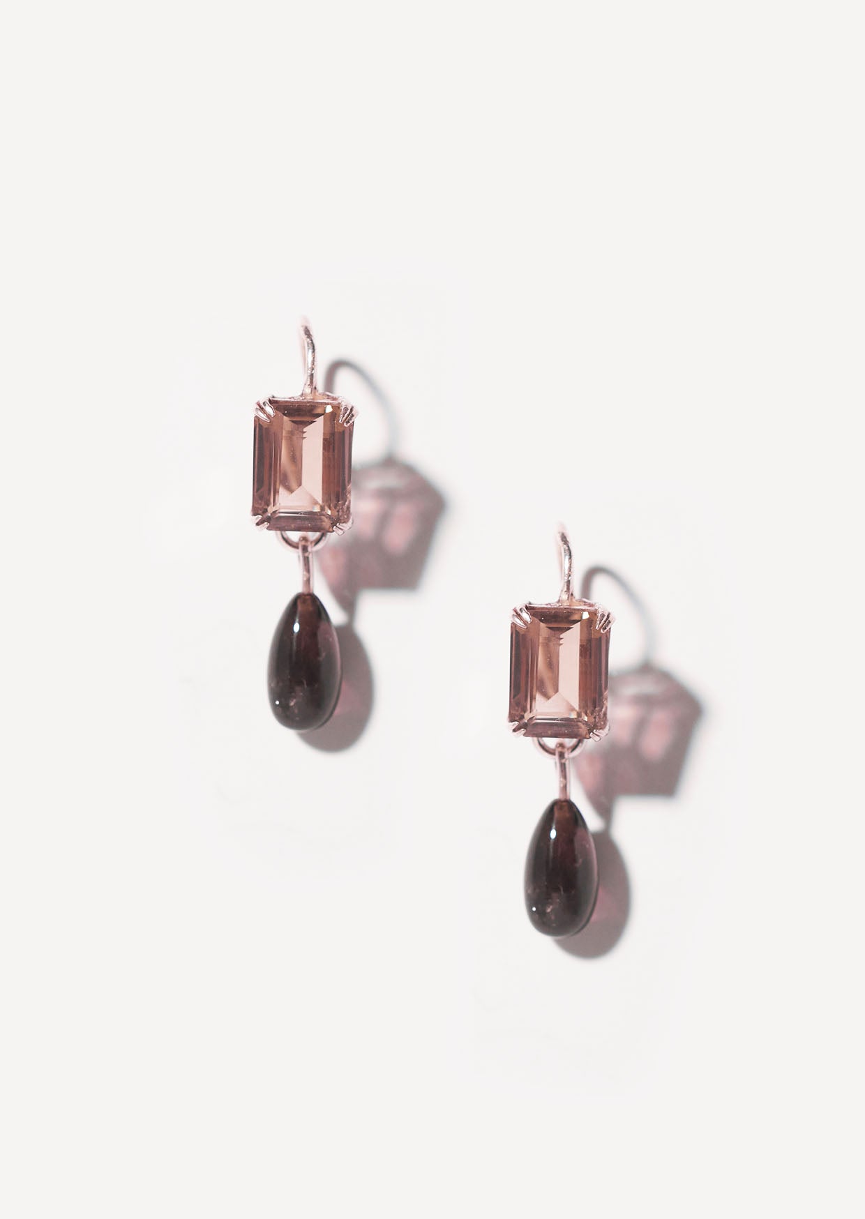 Smokey quartz earrings in Sterling Silver