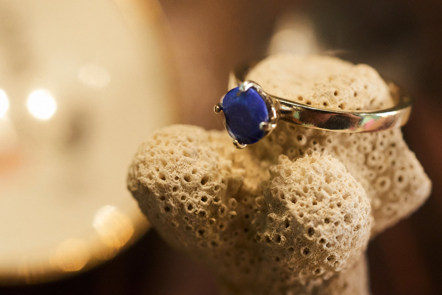 Lapis lazuli stacking ring