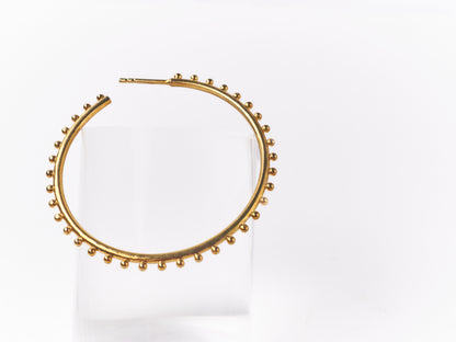 Khuyên tai vòng lớn mạ vàng bằng bạc sterling
