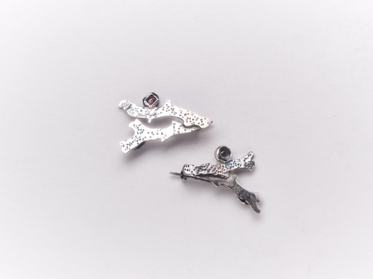 Small Coral Brooch