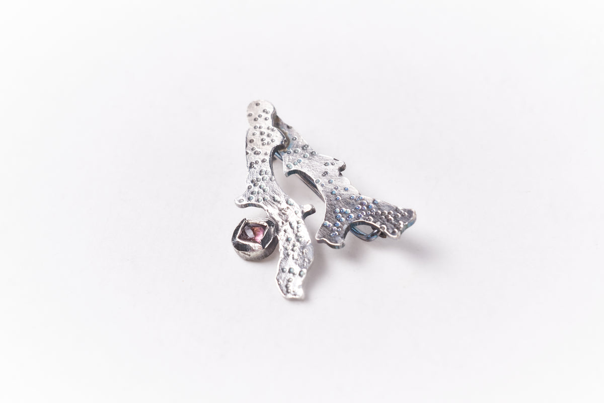 Small Coral Brooch