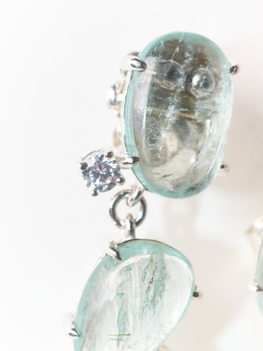 Underwater Bubble Emerald Earrings