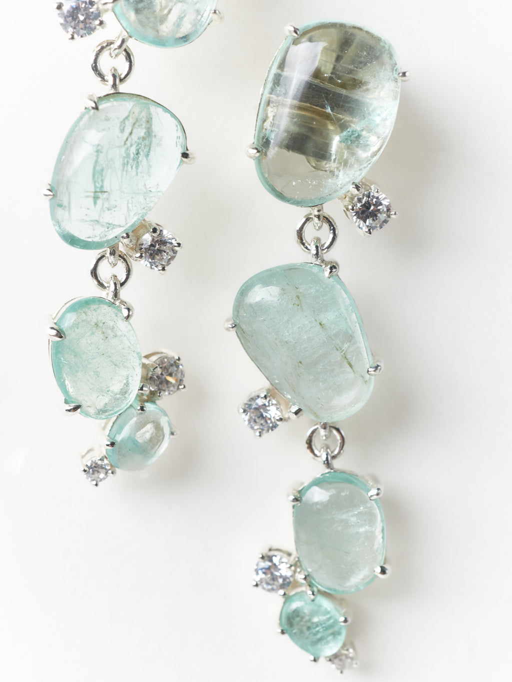 Underwater Bubble Emerald Earrings