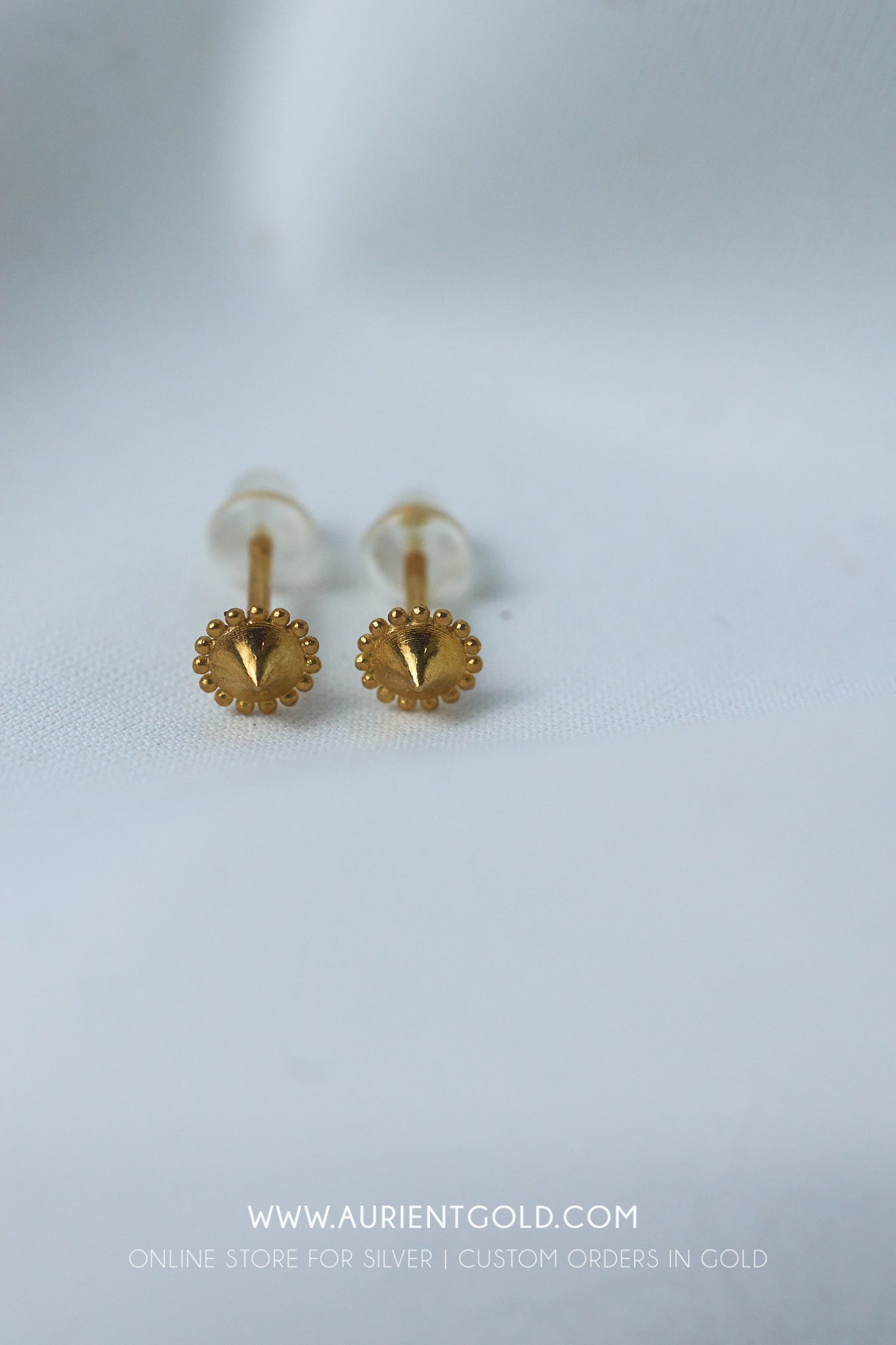 gold plated mini stud earrings