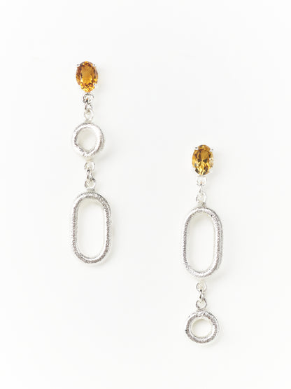 GEO Oval Dangle Earrings