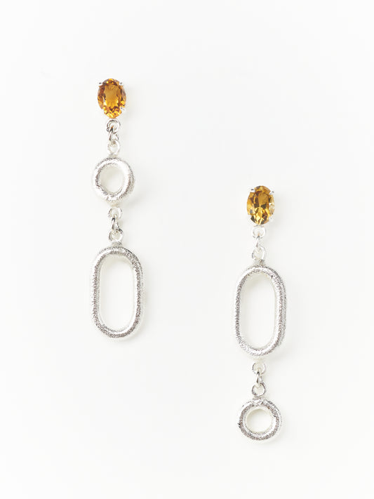 GEO Oval Dangle Earrings