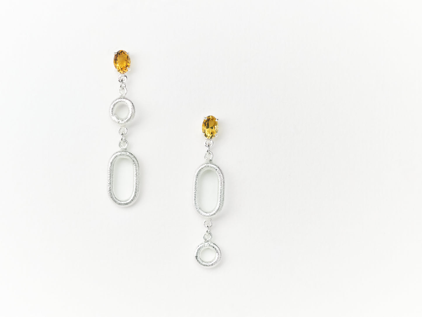 GEO Oval Dangle Earrings