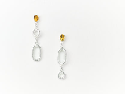 GEO Oval Dangle Earrings