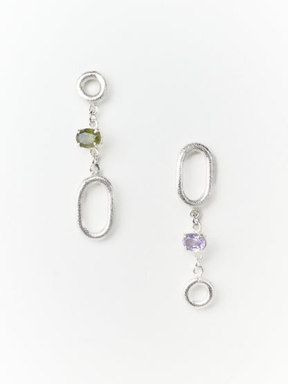 GEO Oval Dangle Earrings
