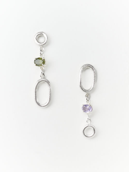 GEO Oval Dangle Earrings