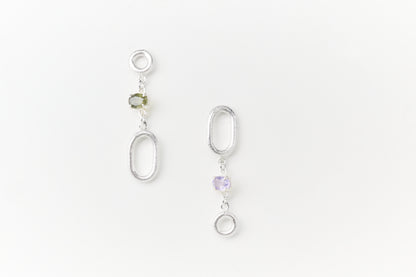GEO Oval Dangle Earrings