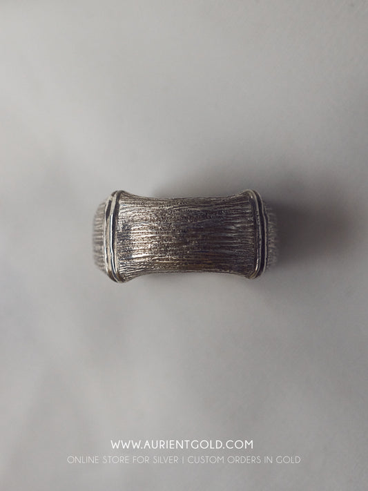 Bamboo ring in sterling silver