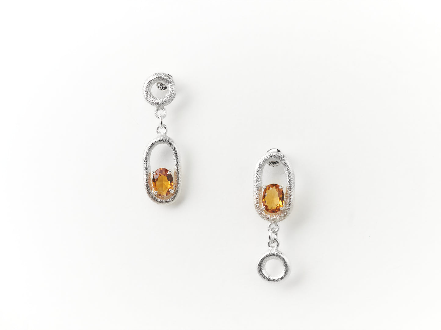 GEO Oval Dangle Earrings