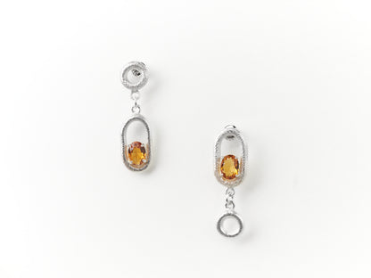 GEO Oval Dangle Earrings