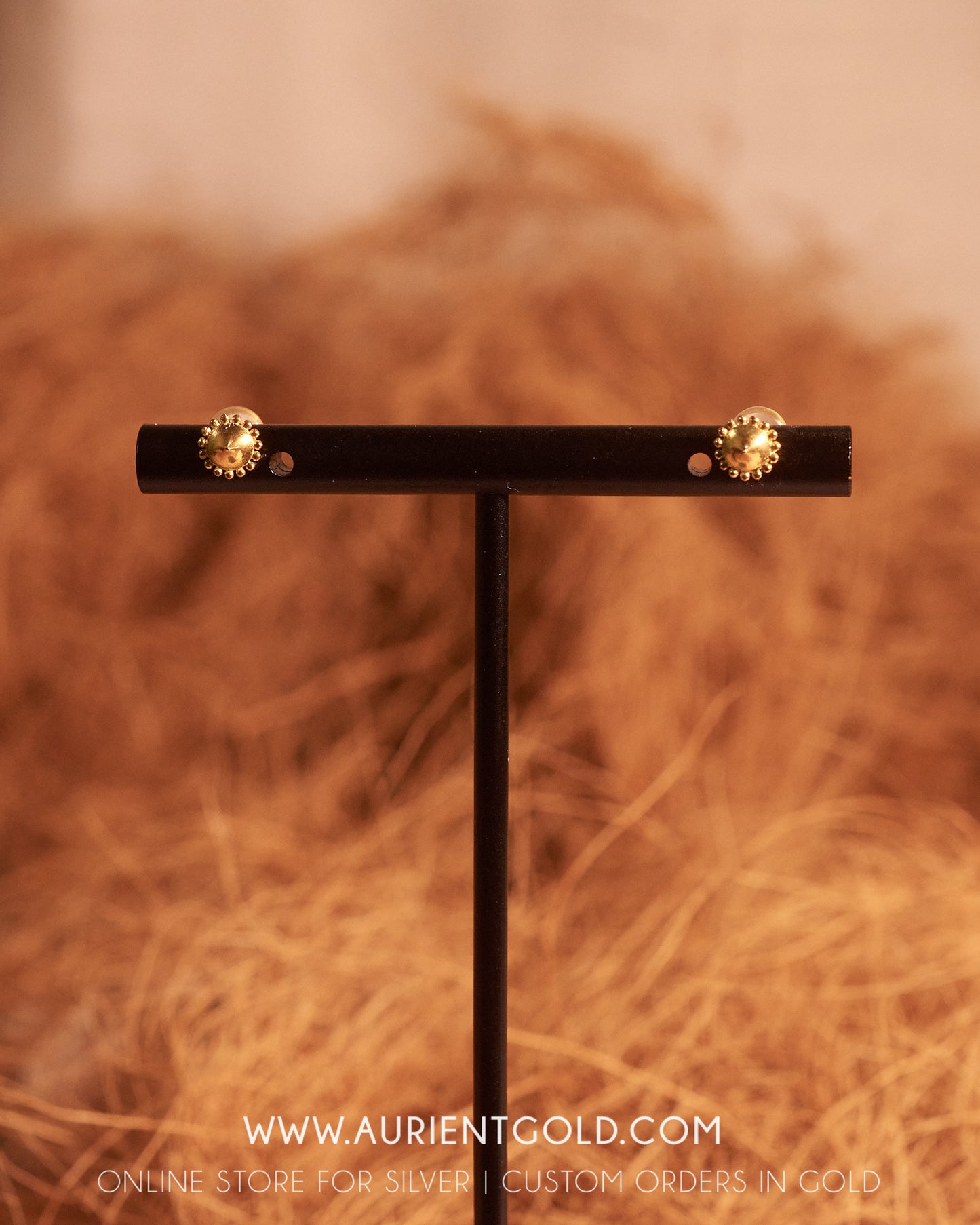 gold plated mini stud earrings