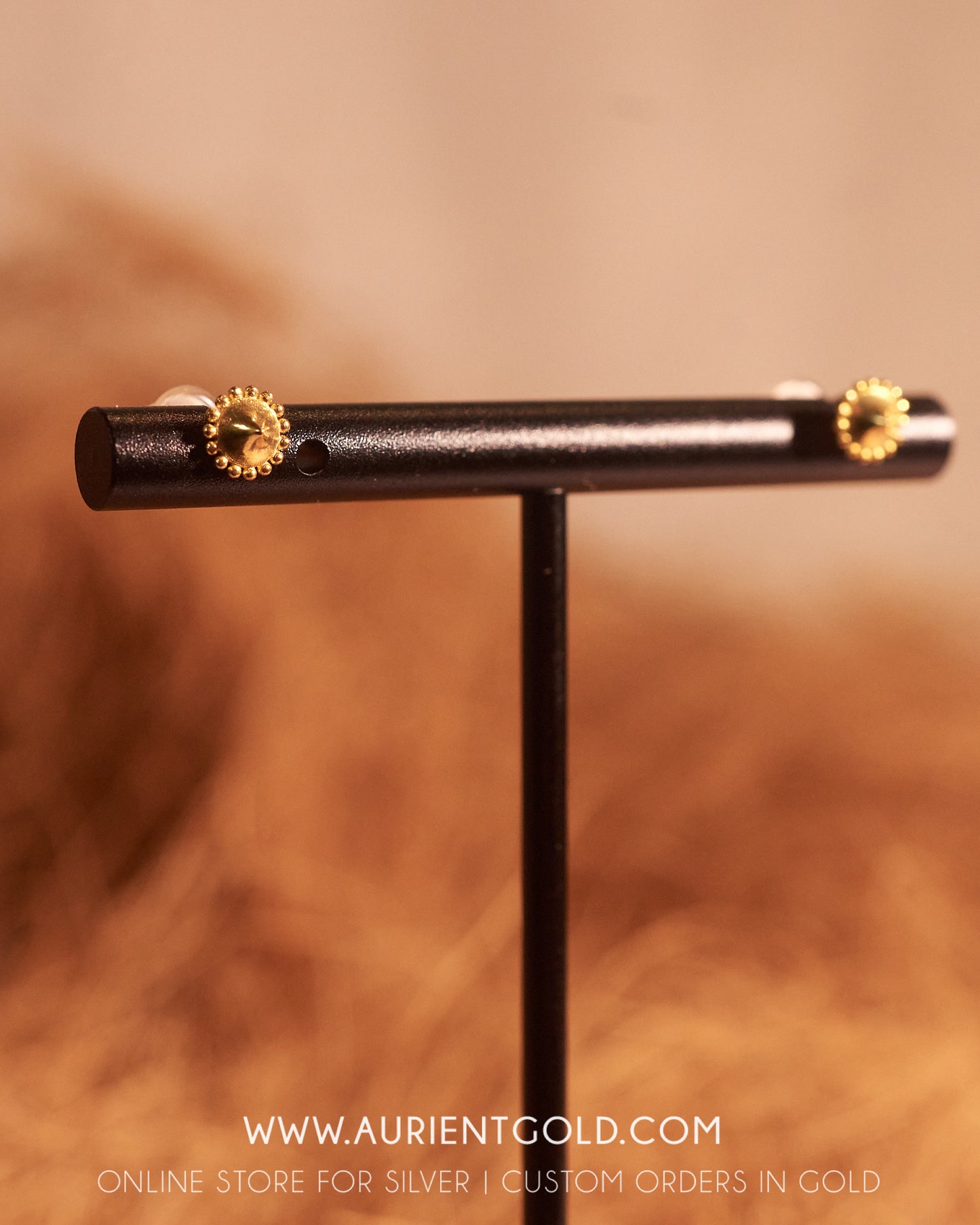 gold plated mini stud earrings