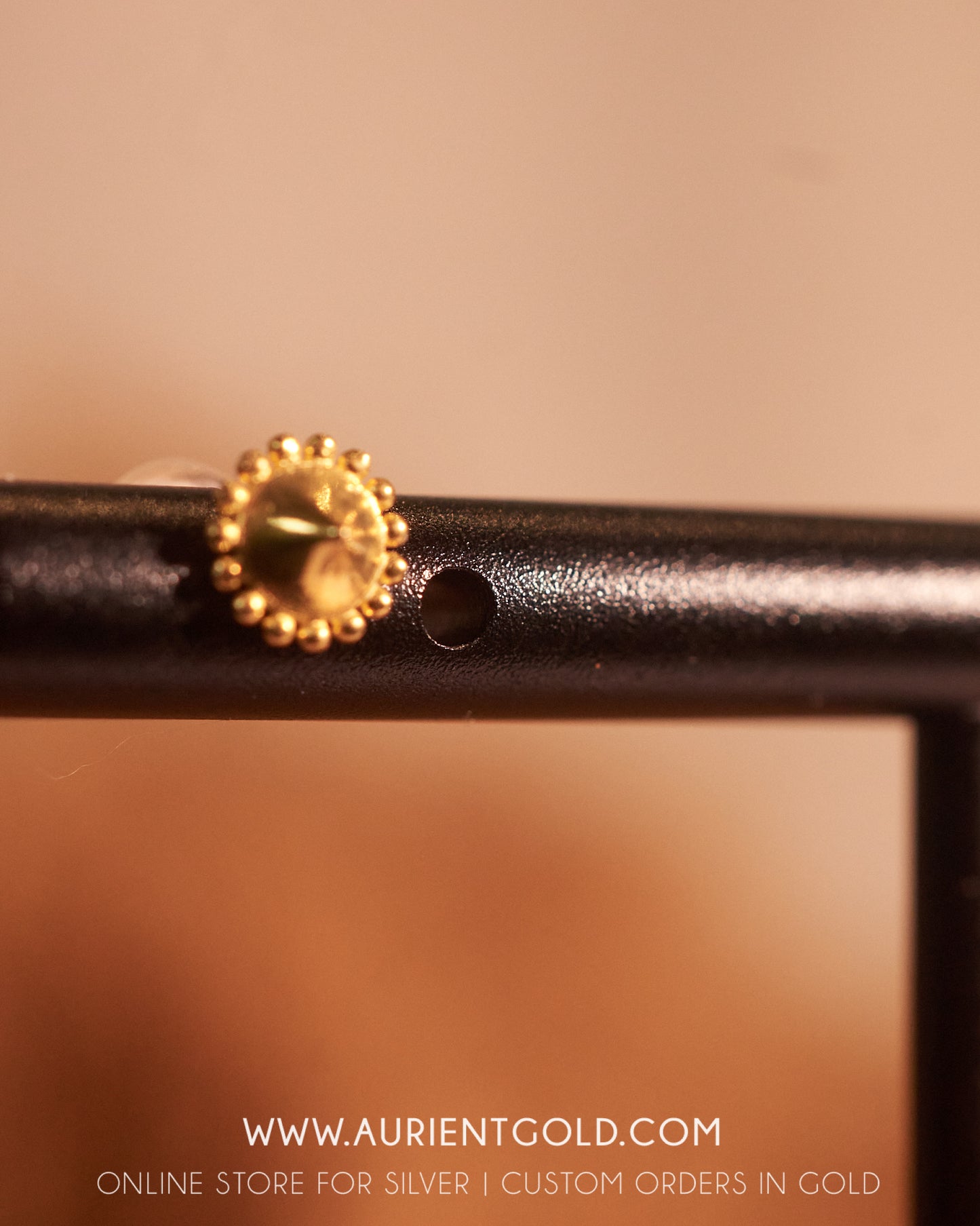 gold plated mini stud earrings