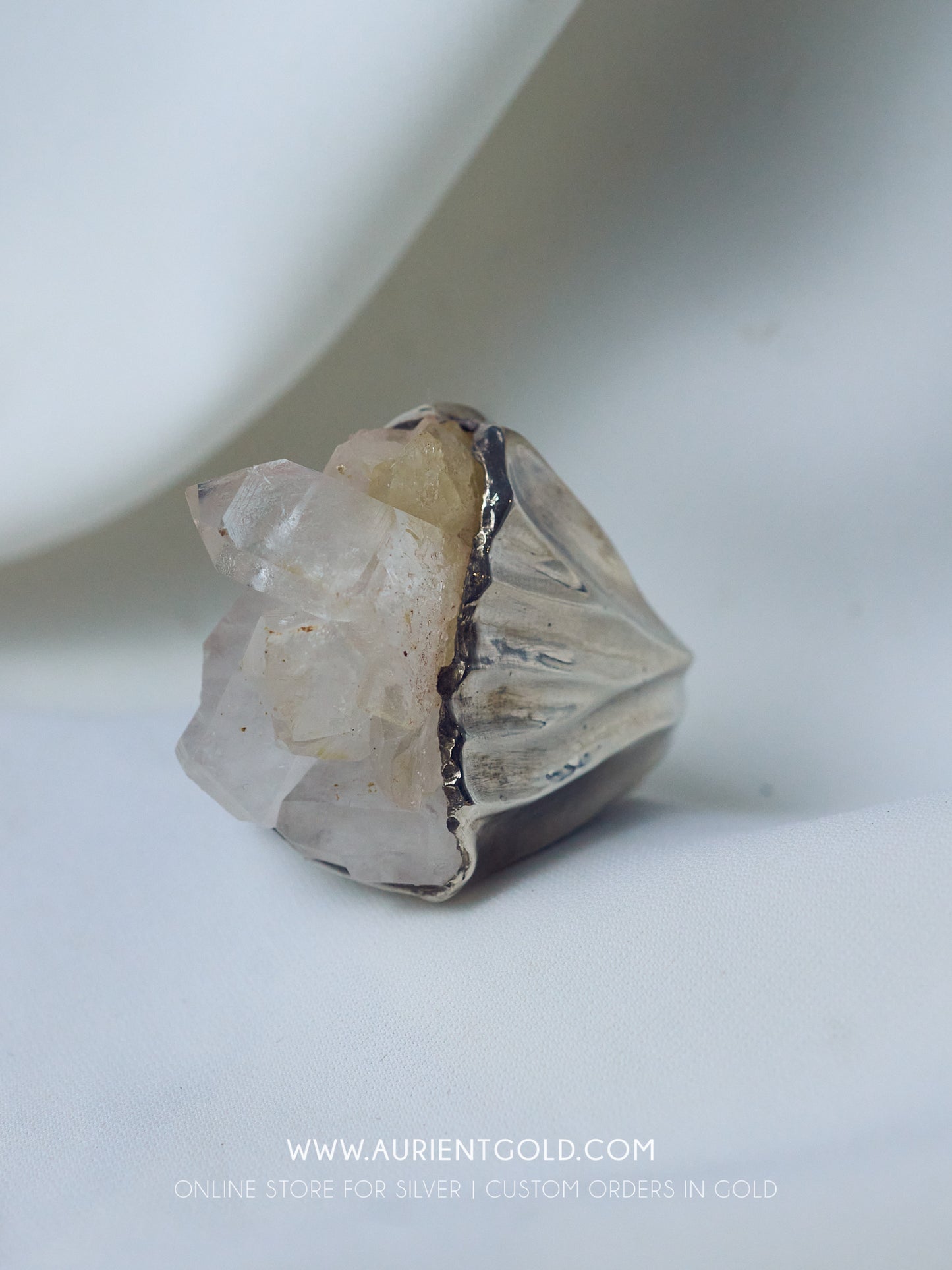 Silver Ring With Quartz