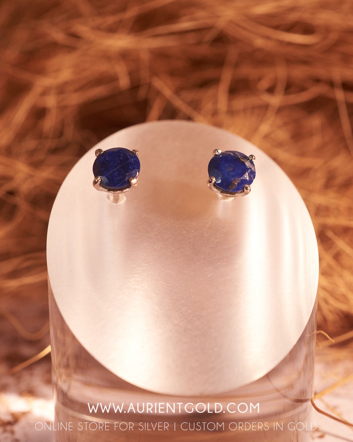 Lapis lazuli Silver Studs