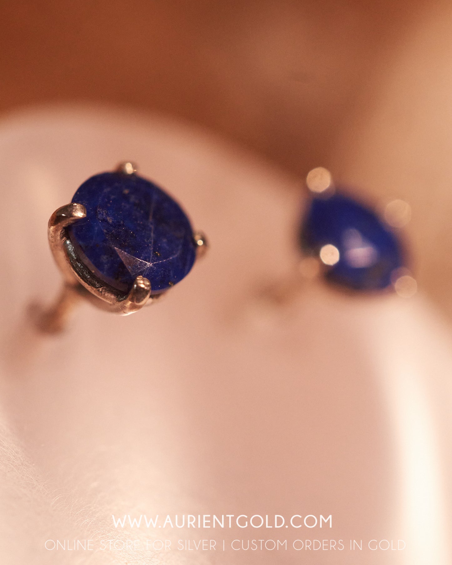Lapis lazuli Silver Studs