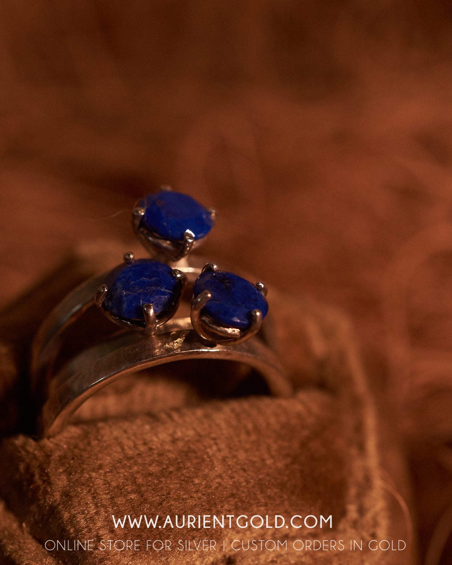 Lapis lazuli stacking ring