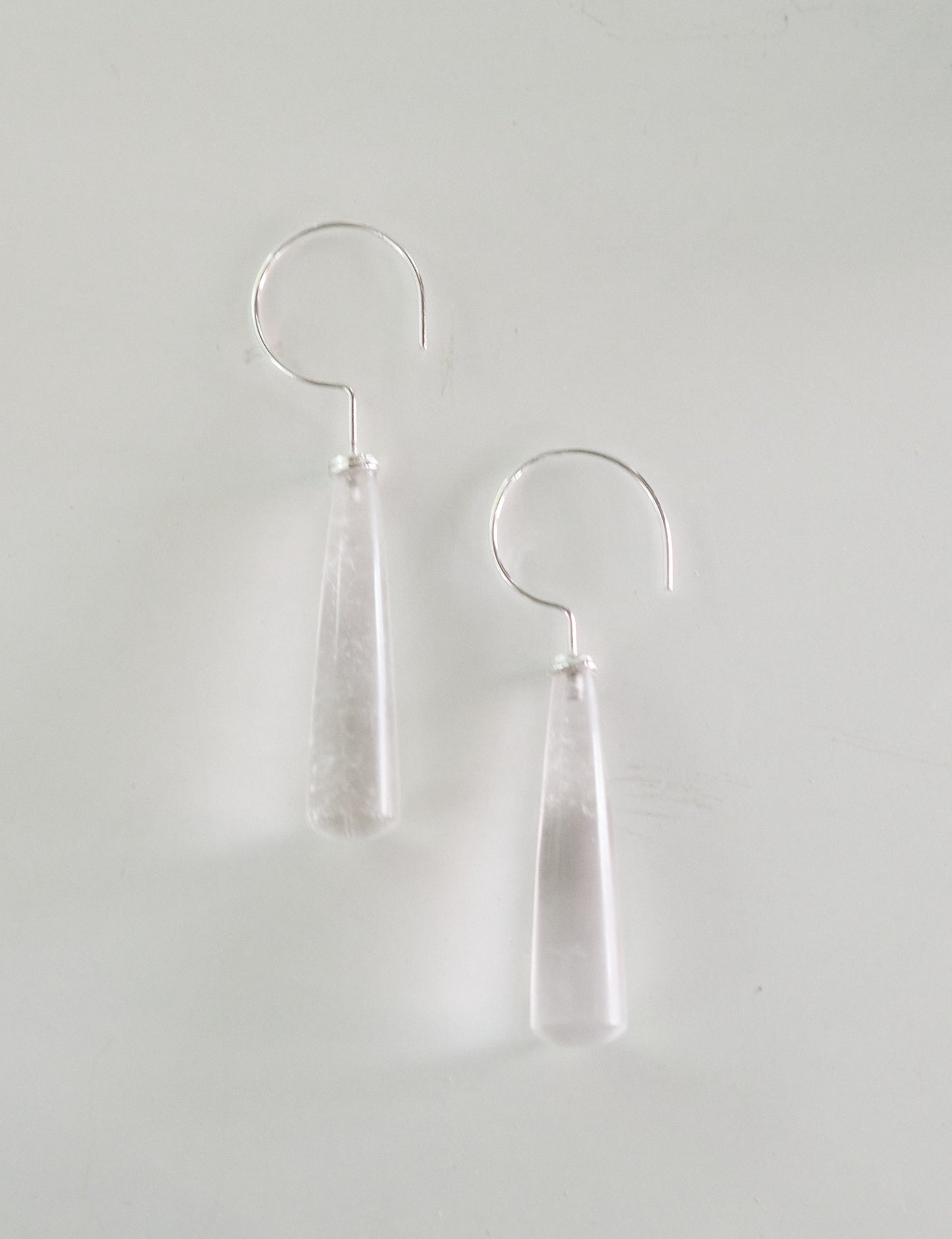 Crystal water earrings large