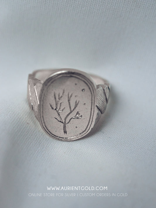 Meaning Sterling Silver Tree Of Life Signet Ring
