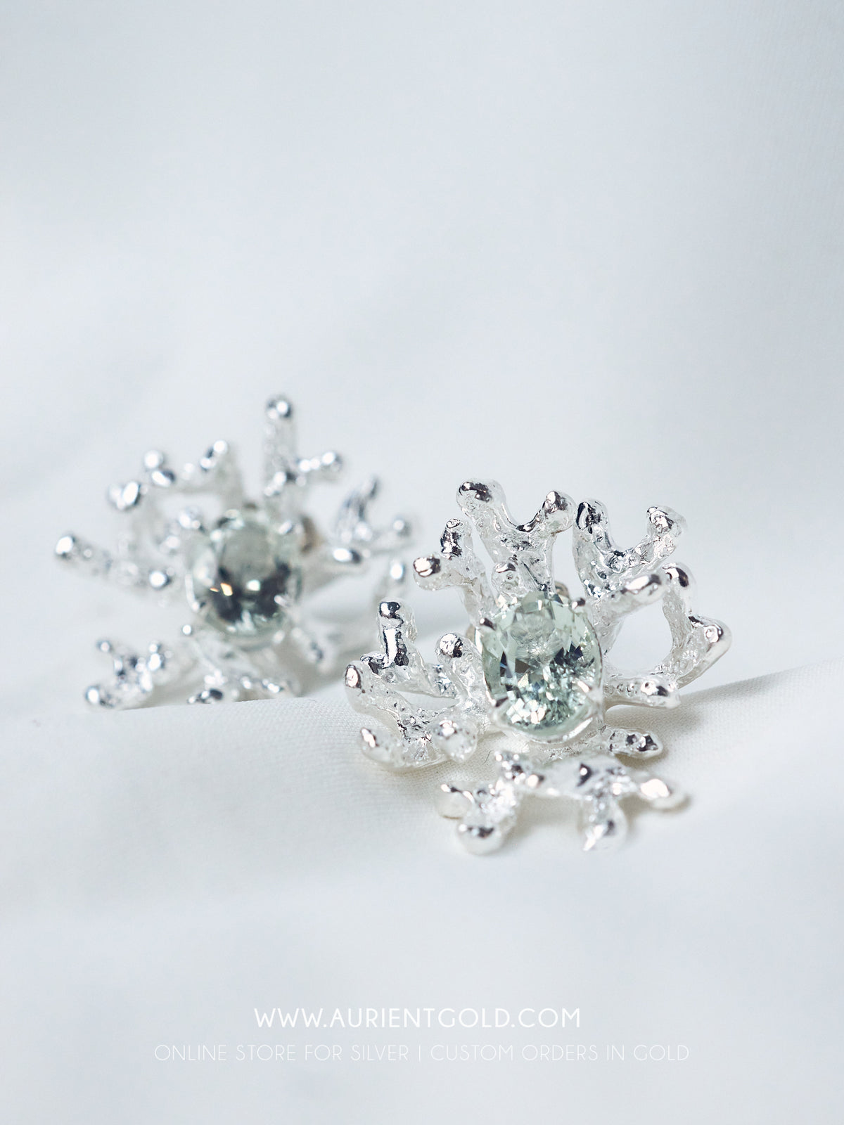 Coral Stud Earrings