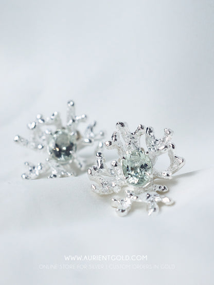 Coral Stud Earrings