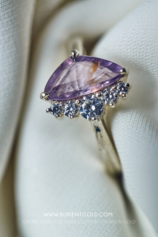 Pebble cut Spinel ring