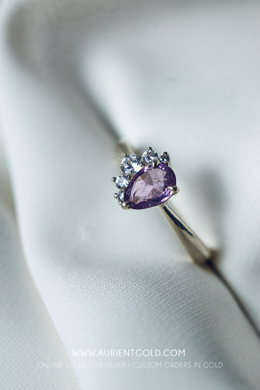 Pebble cut Spinel ring