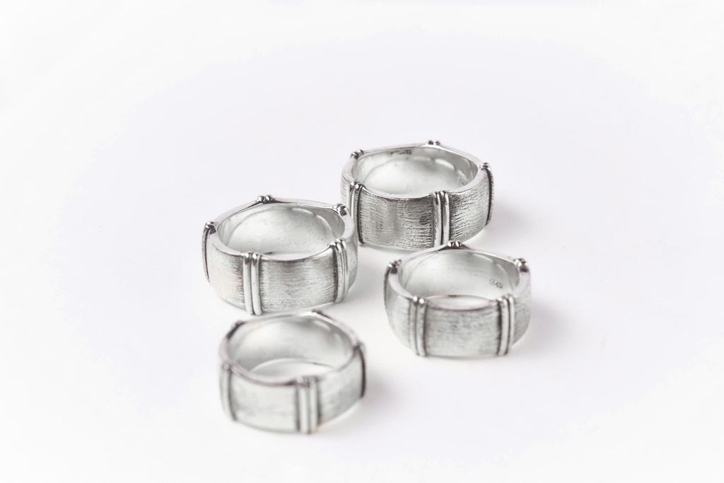 Bamboo Ring In Sterling Silver