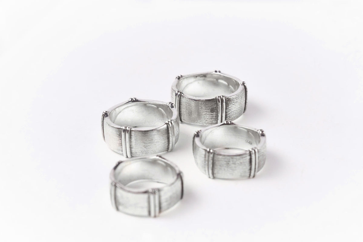 Bamboo Ring In Sterling Silver