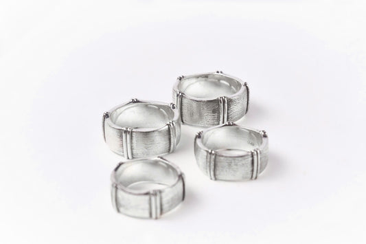 Bamboo Ring In Sterling Silver