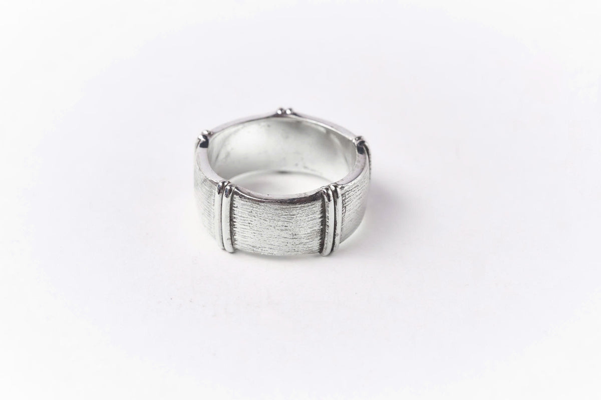 Bamboo Ring In Sterling Silver