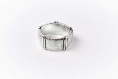 Bamboo Ring In Sterling Silver