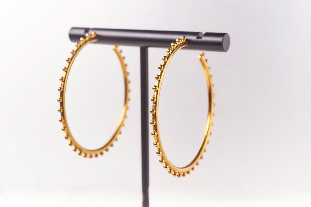 Large Gold Plated Hoops