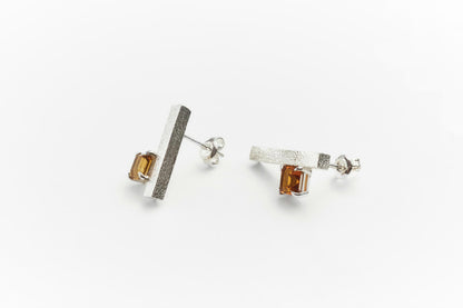 GEO Earrings with Citrine