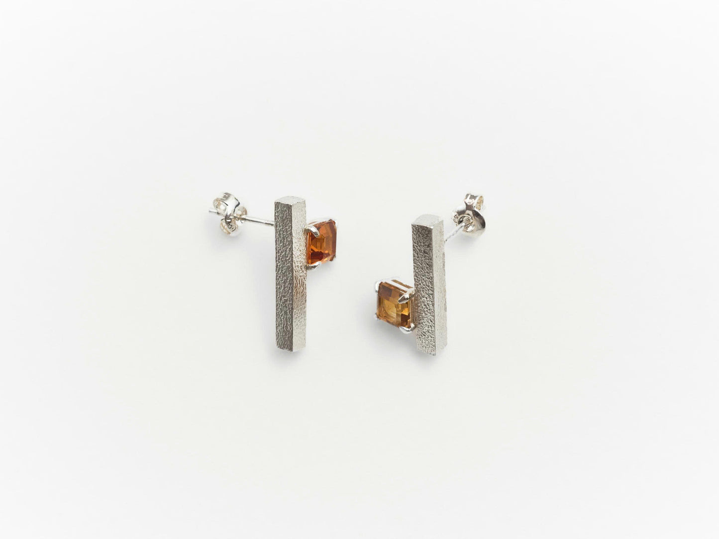 Geo Earrings with Citrine