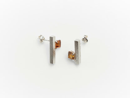 GEO Earrings with Citrine