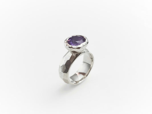 Geo Amethyst Ring