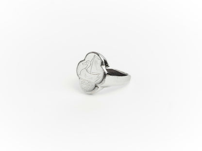 Cute Duck Engraved Signet Ring