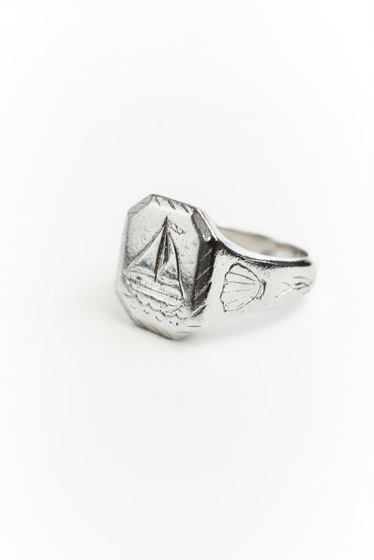 Sail boat Signet Ring