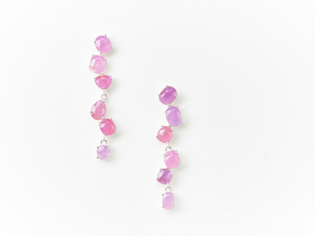 Milky Sapphire Statement Earrings