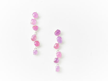 Milky Sapphire Statement Earrings