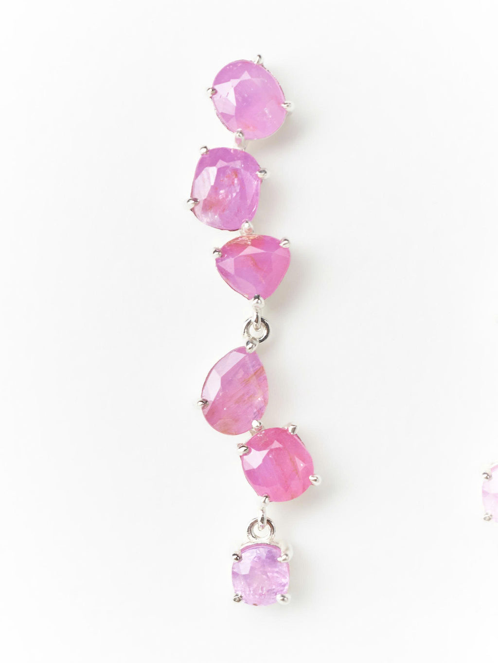 Milky Sapphire Statement Earrings