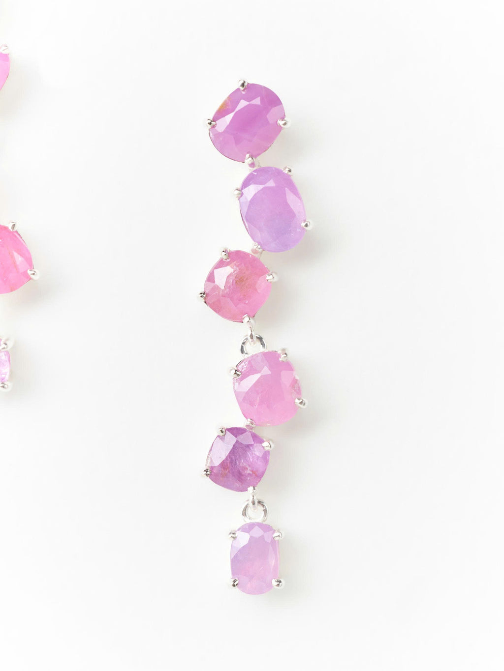 Milky Sapphire Statement Earrings